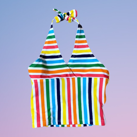Hanna Andersson Other - Hanna Andersson Rainbow Striped Tankini Swimsuit Top